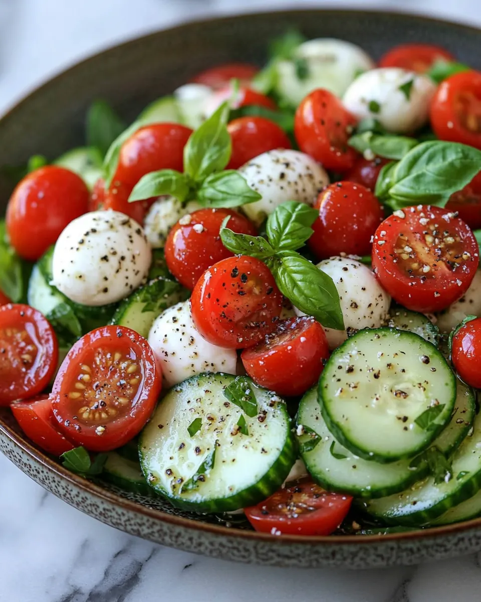 Vibrant Cucumber Caprese Salad: A Refreshing Twist