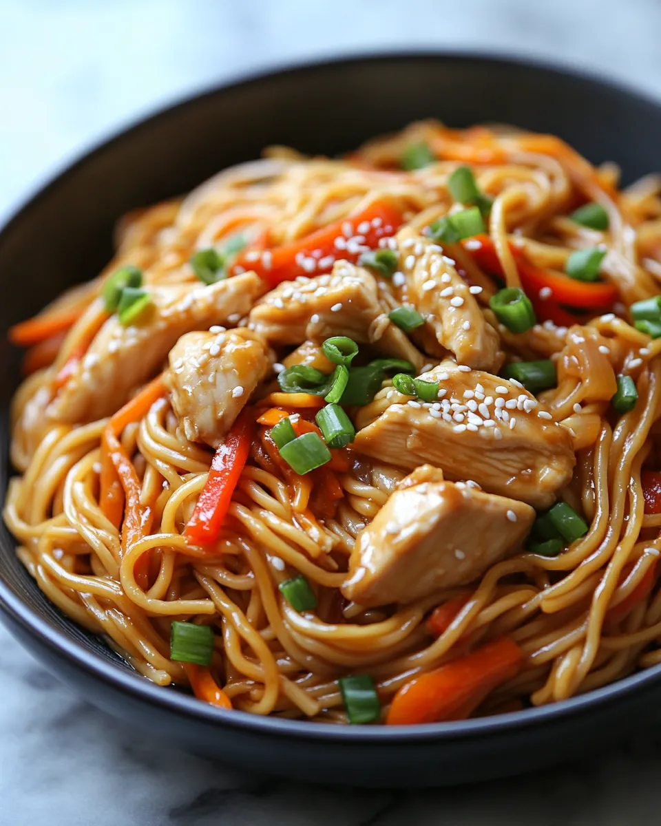 Irresistible Crockpot Chicken Lo Mein for Dinner Tonight