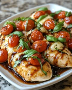 The BEST Balsamic Baked Chicken Breast with Mozzarella Cheese Ever 22 0 0 37