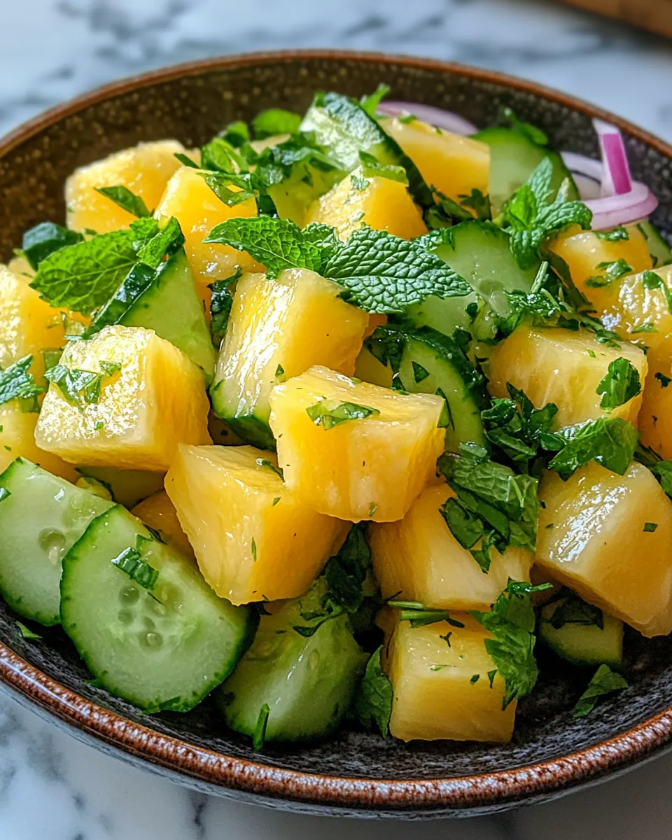 Juicy Pineapple Cucumber Salad – Cool Crunch