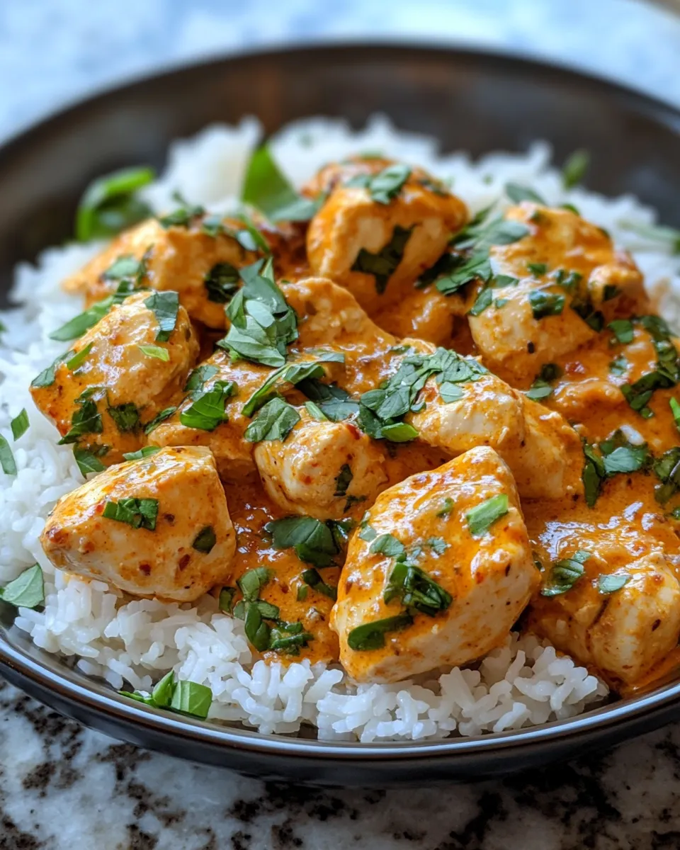 Aromatic Spiced Coconut Basil Chicken with Rice Comfort Bowl
