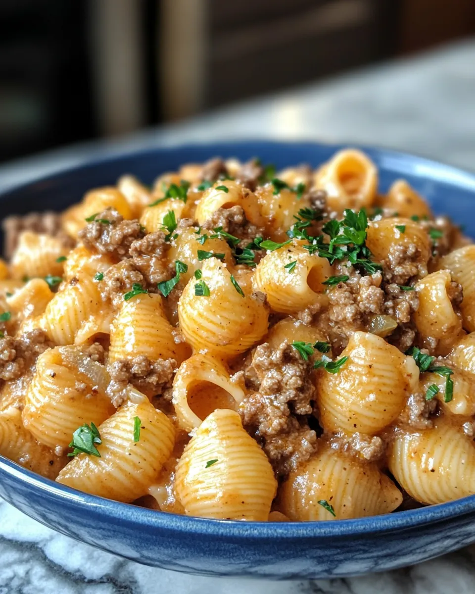 Easy One-Pot Creamy Beef and Shells You’ll Make Weekly