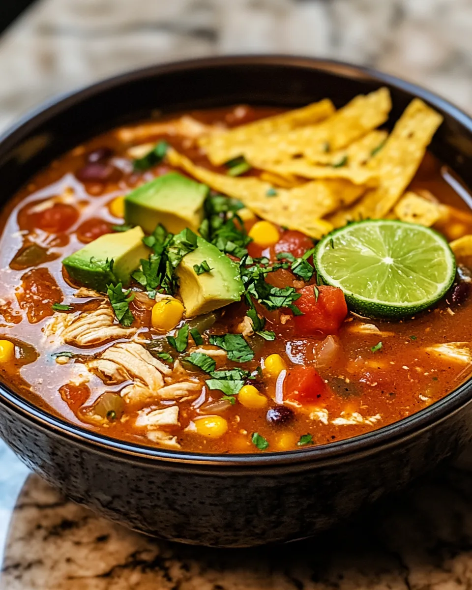 Hearty Crockpot Chicken Tortilla Soup That Never Disappoints