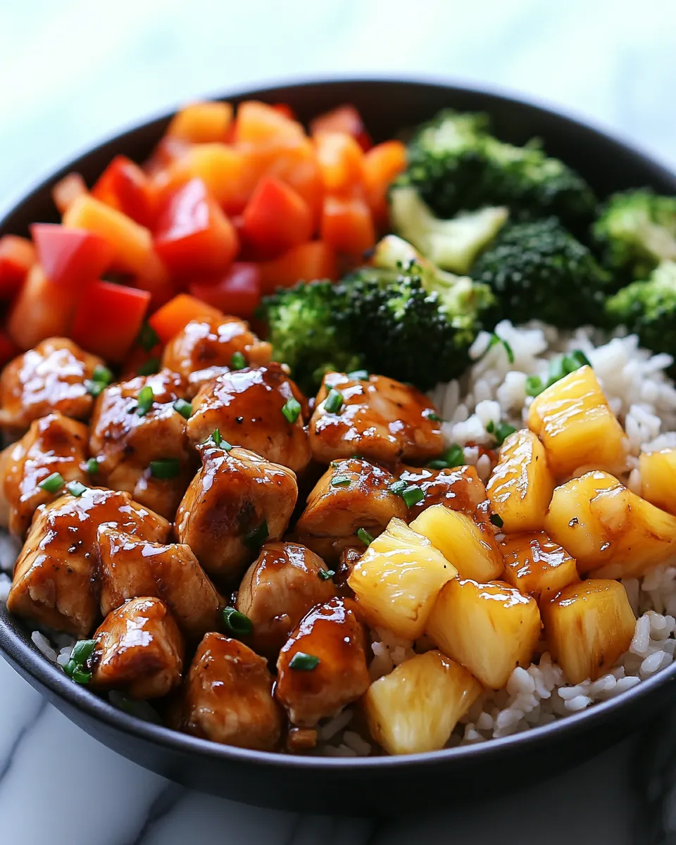 Healthy Teriyaki Chicken and Pineapple Bowls Made Easy