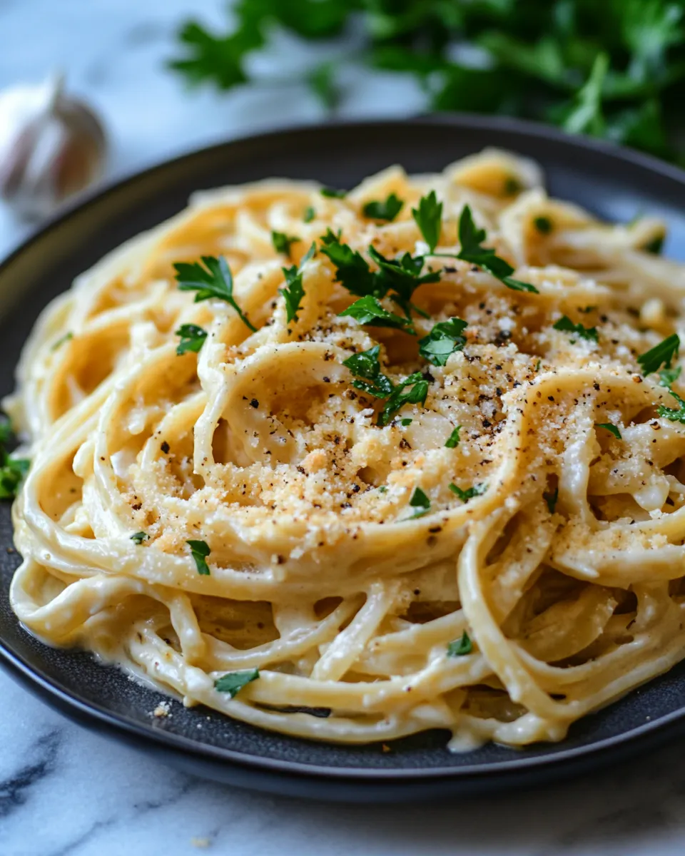 Comfort Creamy Vegan Caramelized Onion Pasta