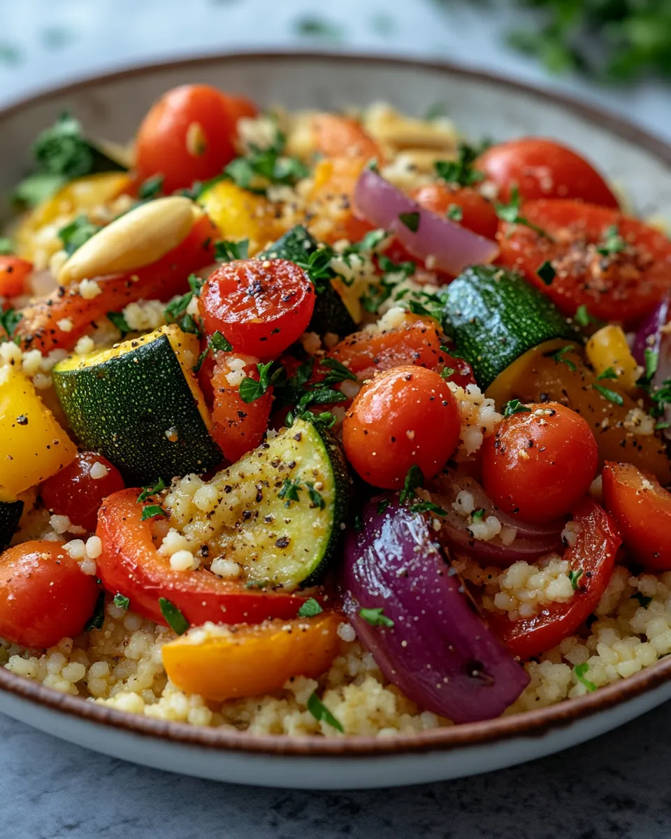 Vibrant Roasted Vegetable Couscous Bowl