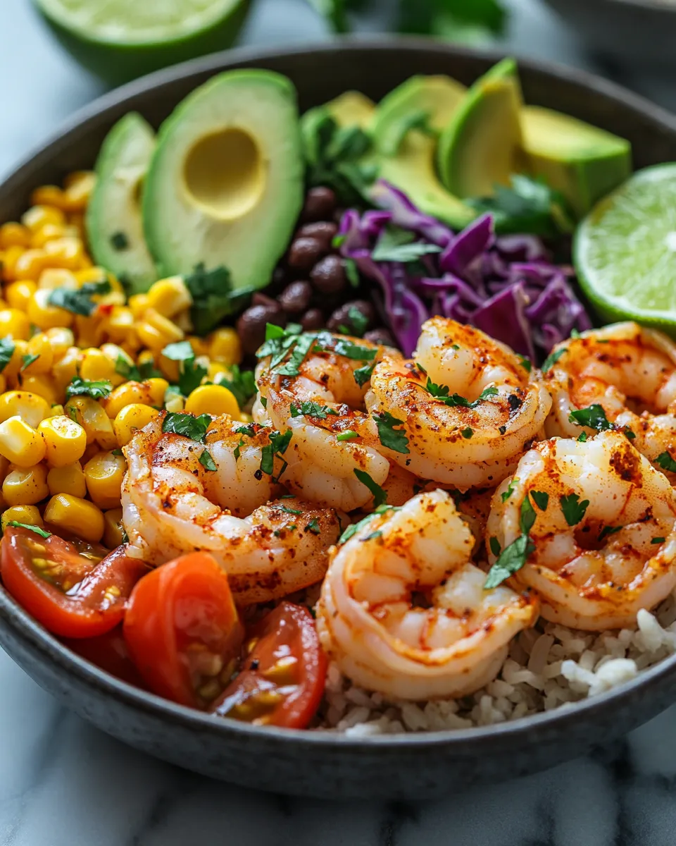 Healthy Chili Lime Shrimp Bowls