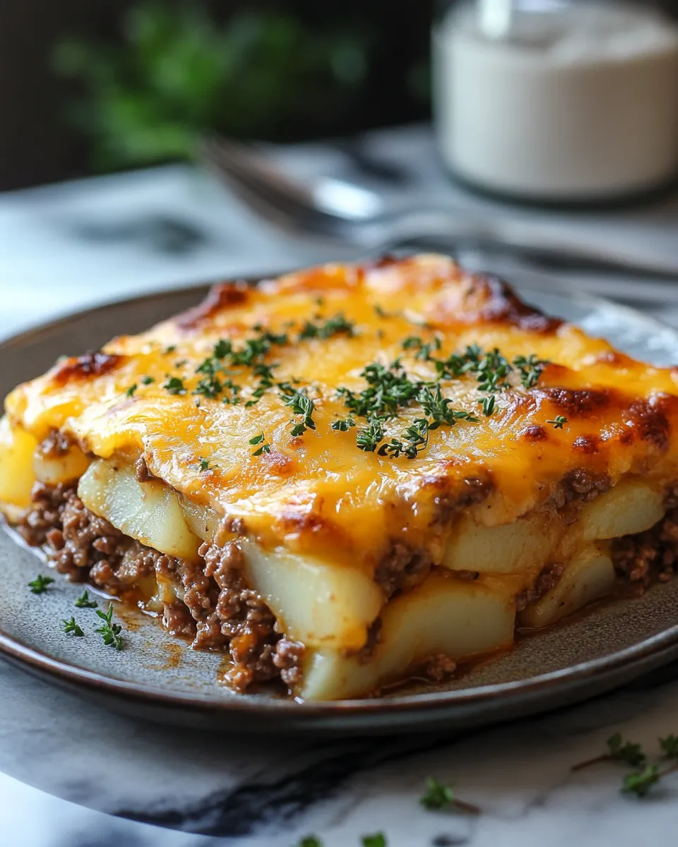 Cheesy Ground Beef & Potato Casserole Everyone Loves