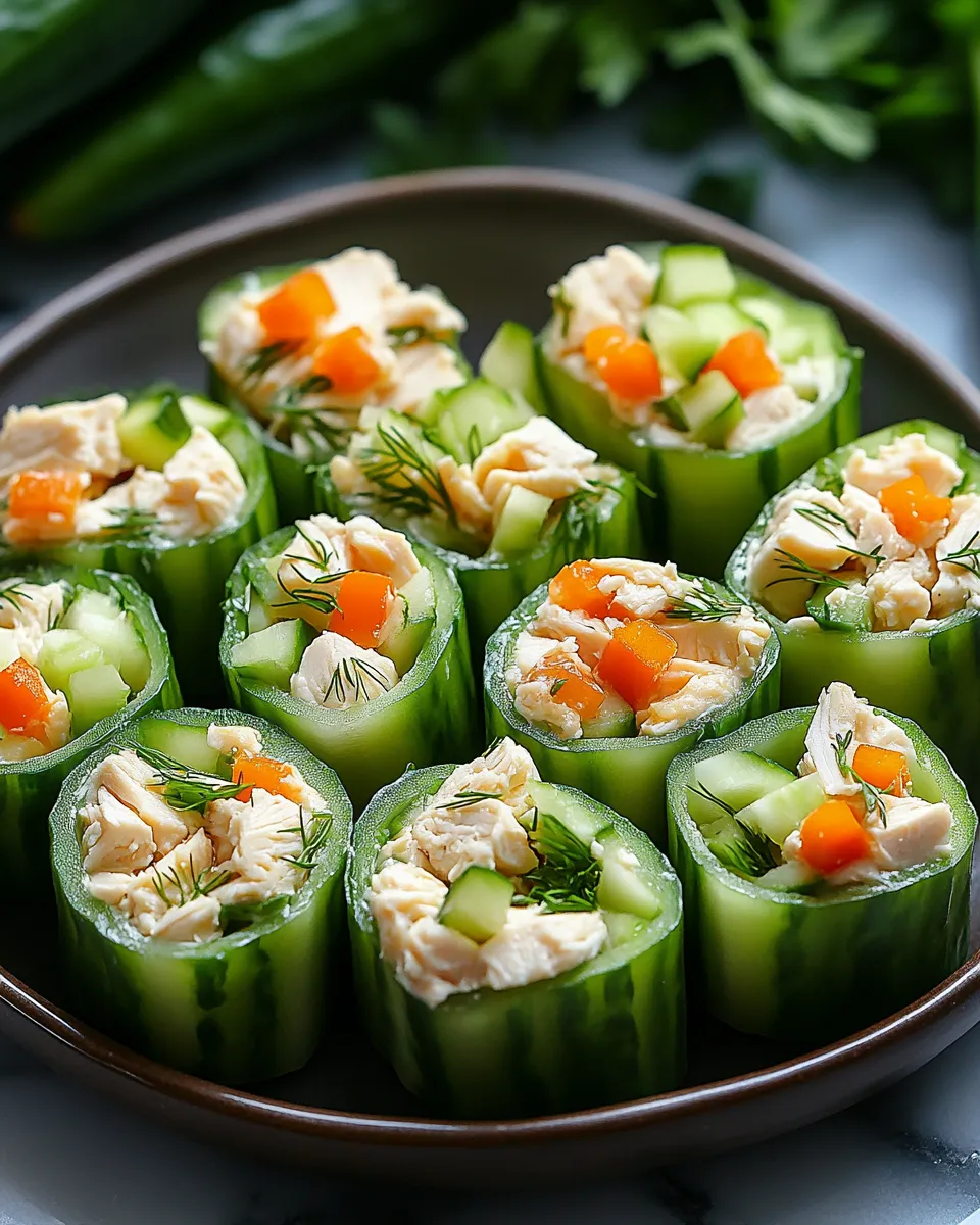 Vibrant Chicken Salad Cucumber Roll Ups – Summer Ready