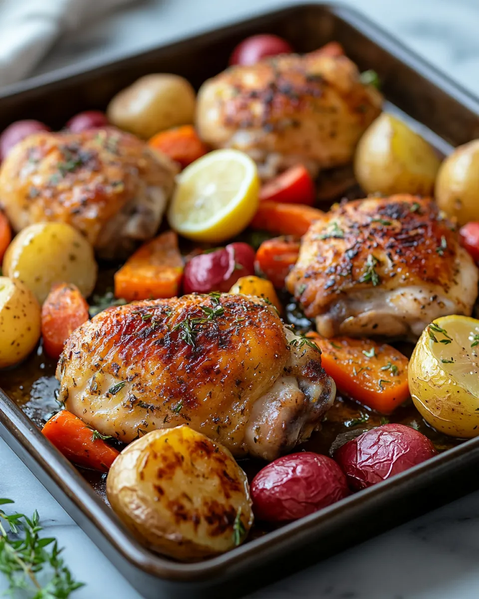Sheet Pan Lemon Herb Chicken and Vegetables You’ll Make on Repeat