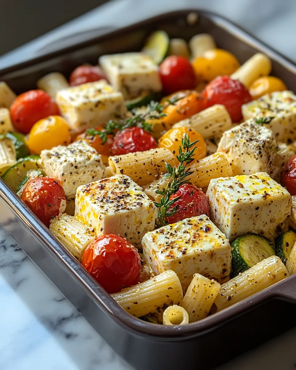 Irresistible Healthy Baked Feta Pasta with Vegetables – A Must-Try Comfort Meal