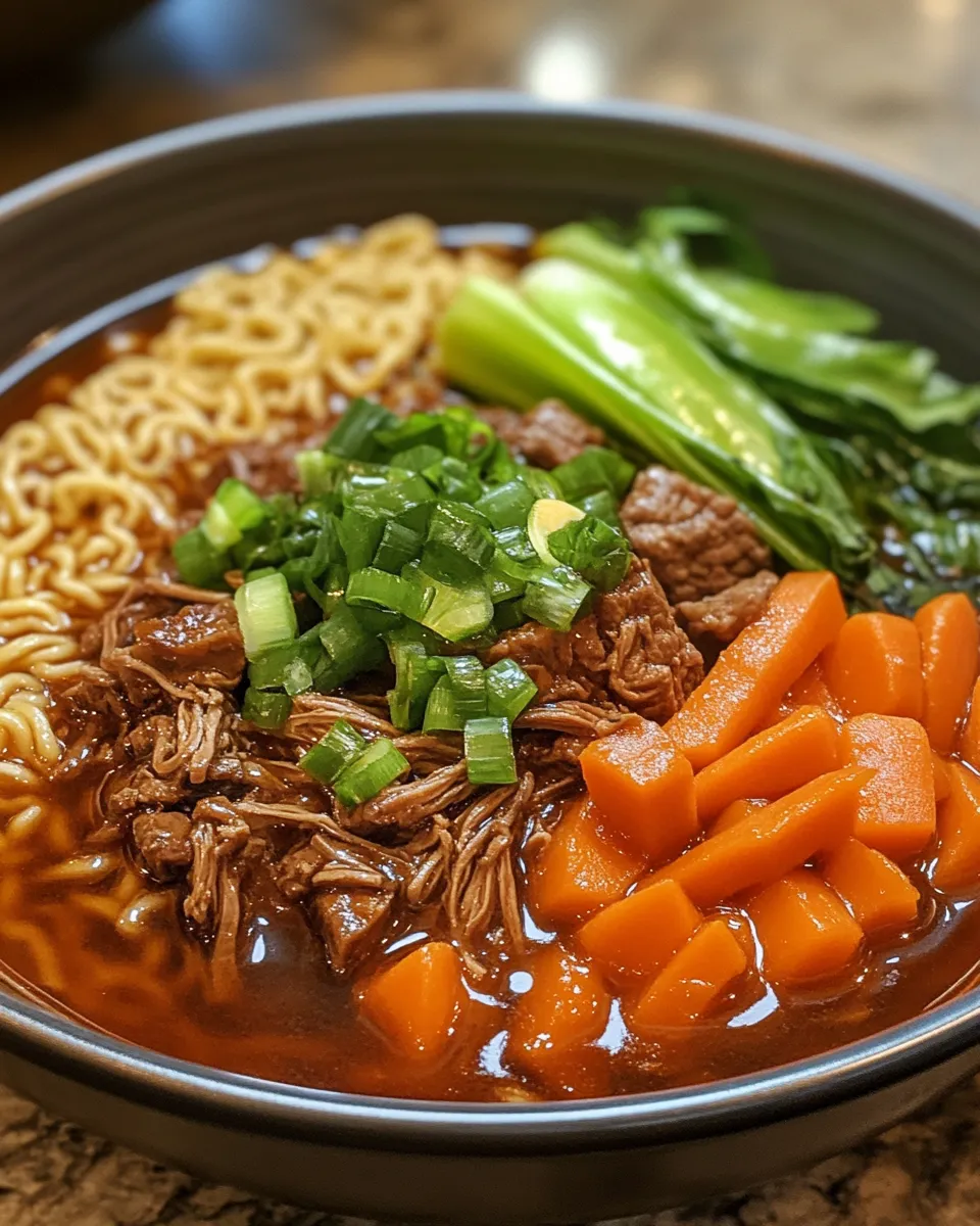 Savory Slow Cooker Beef Ramen Noodles: Lazy Day Magic
