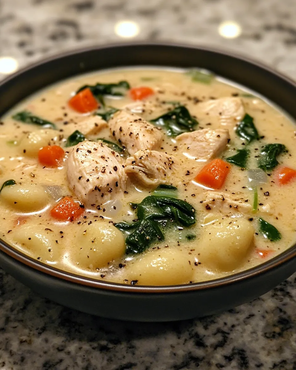 Creamy Olive Garden Chicken Gnocchi Soup: Spoonful Happiness