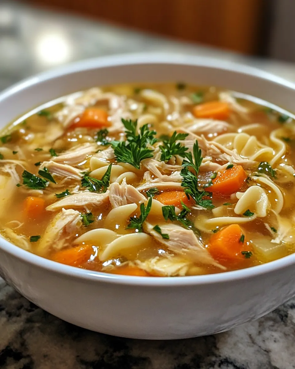 Cozy Ginger Garlic Chicken Noodle Soup Cold Cure