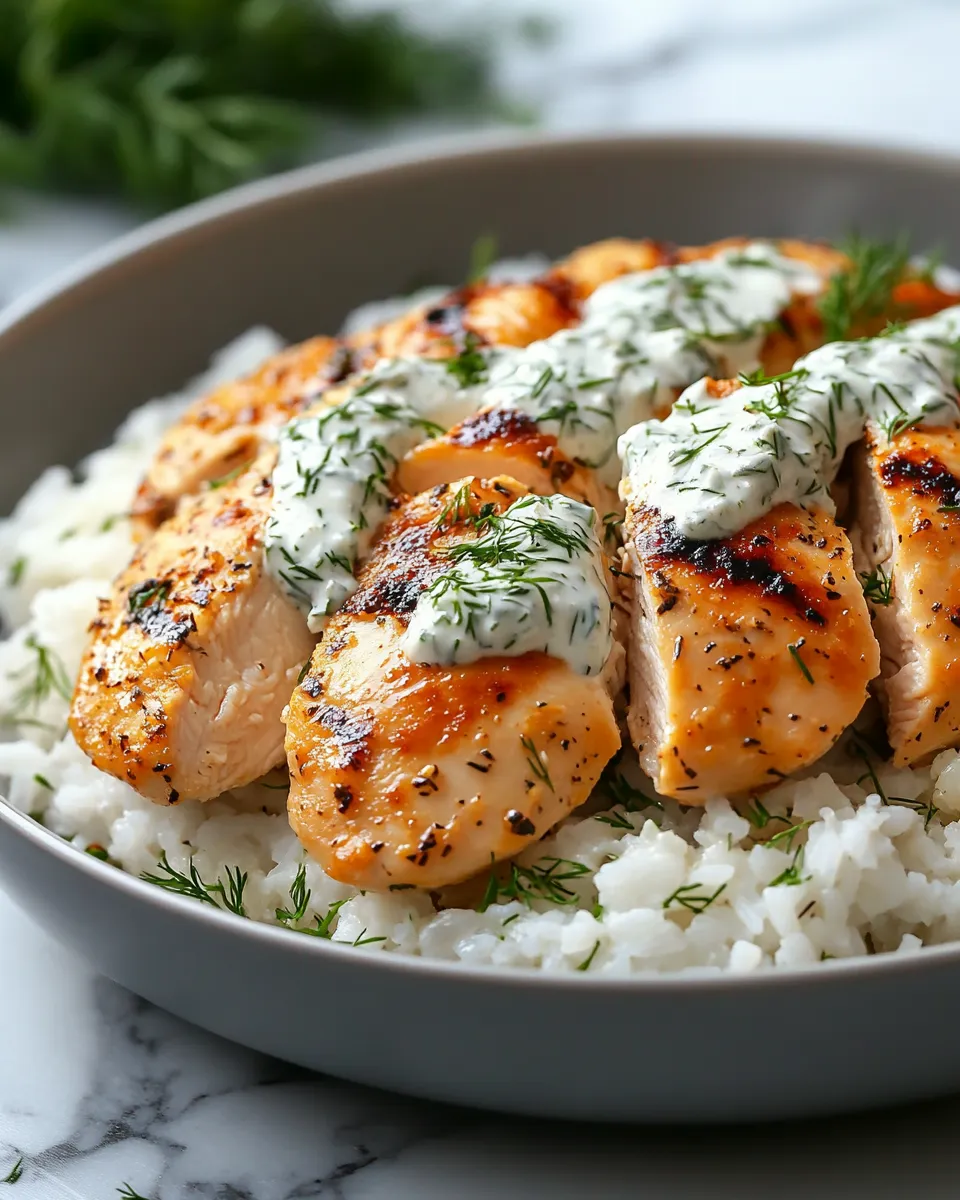 Easy Dump-and-Bake Chicken Tzatziki Rice One Pan Magic