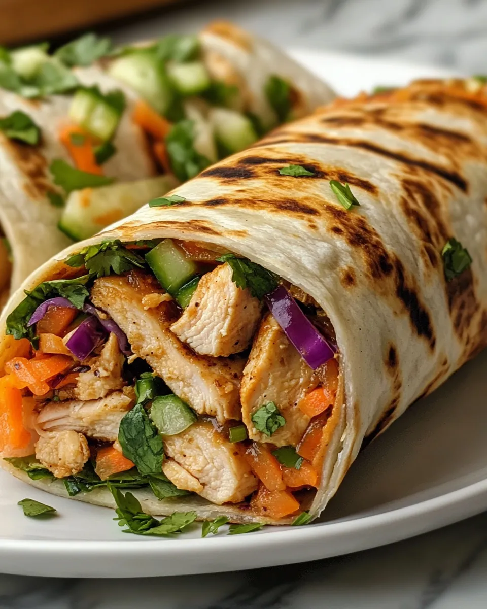 Savory Thai Peanut Chicken Wrap Crowd Pleaser