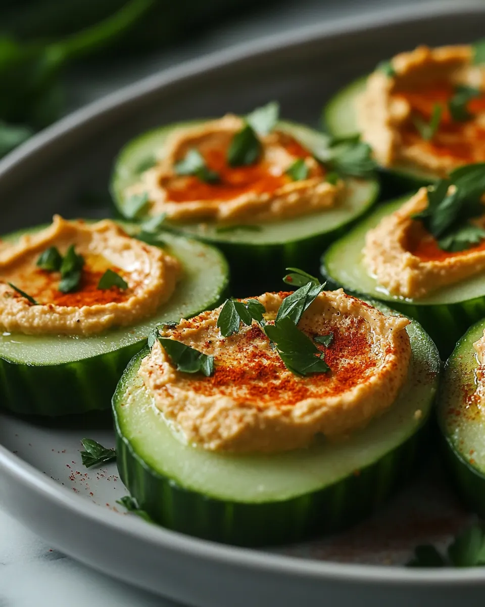 Easy Cucumber and Hummus Bites Fresh Fix