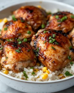 Mouthwatering One Pan Honey BBQ Chicken and Rice Comfort Food Craving 33 0 1 6 1