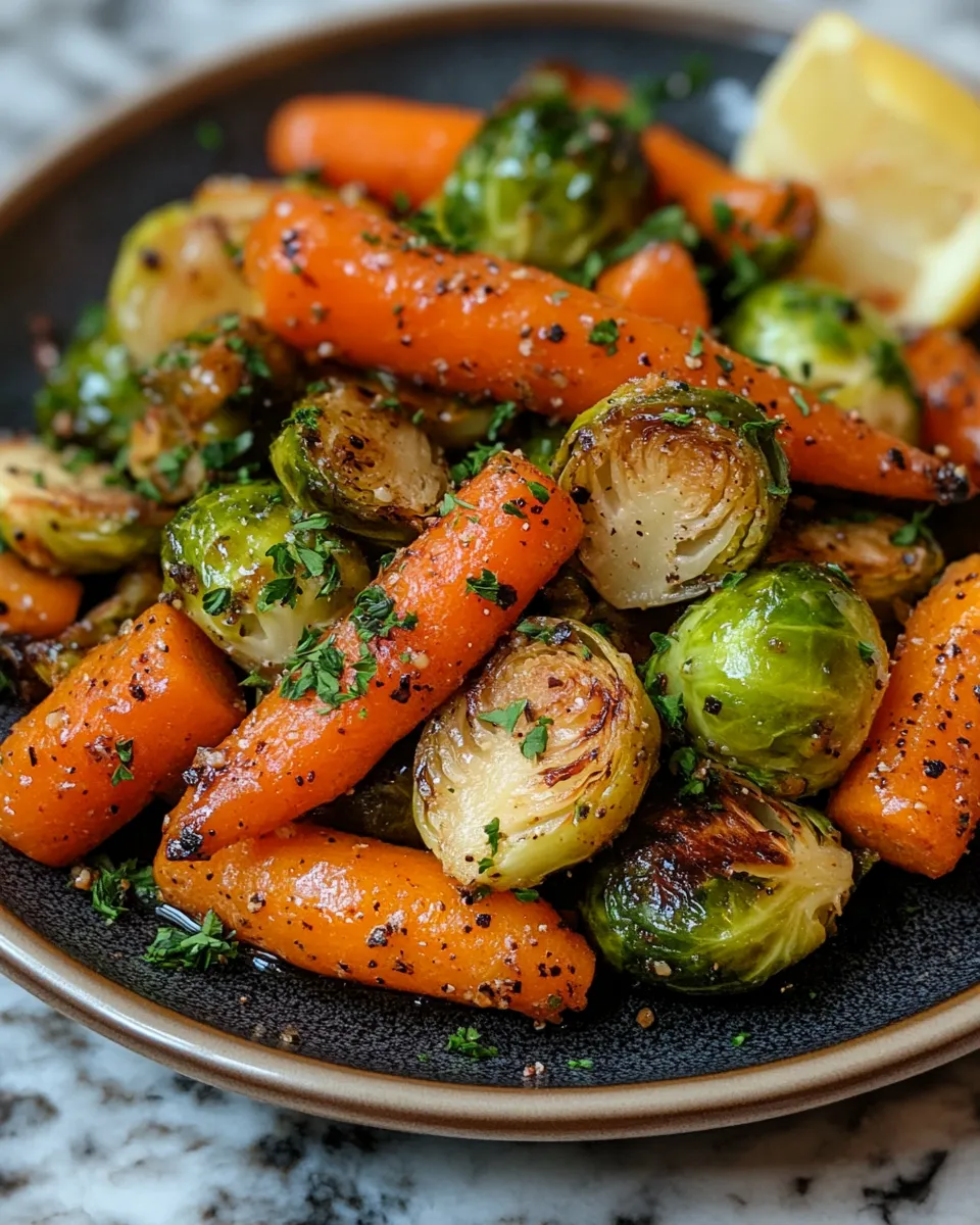 Irresistible Maple Glazed Carrots and Brussel Sprouts
