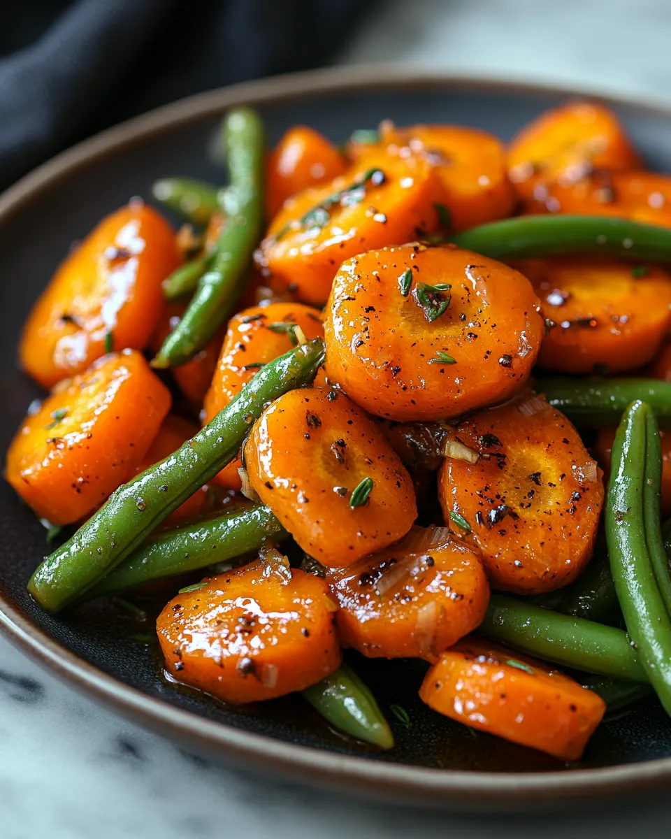 Savory Honey Glazed Carrots & Green Beans Dinner Favorite