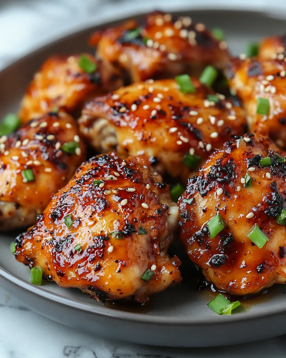 Savory Air Fryer Korean Soy Garlic Chicken Thighs Sticky Sweet Cravings