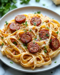 Irresistible Cajun Smoked Sausage Alfredo Pasta 30 0 2 8 1