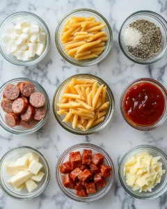 One Skillet Spicy Honey BBQ Sausage Pasta Flavor Packed Dinner 31 0 3 3 3