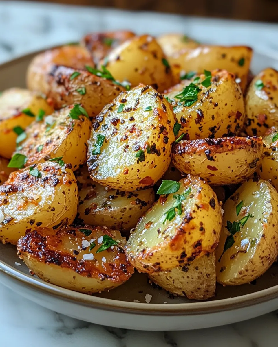 Mouthwatering Baked Garlic Butter Potatoes with Fresh Herbs and Perfect Golden Crust