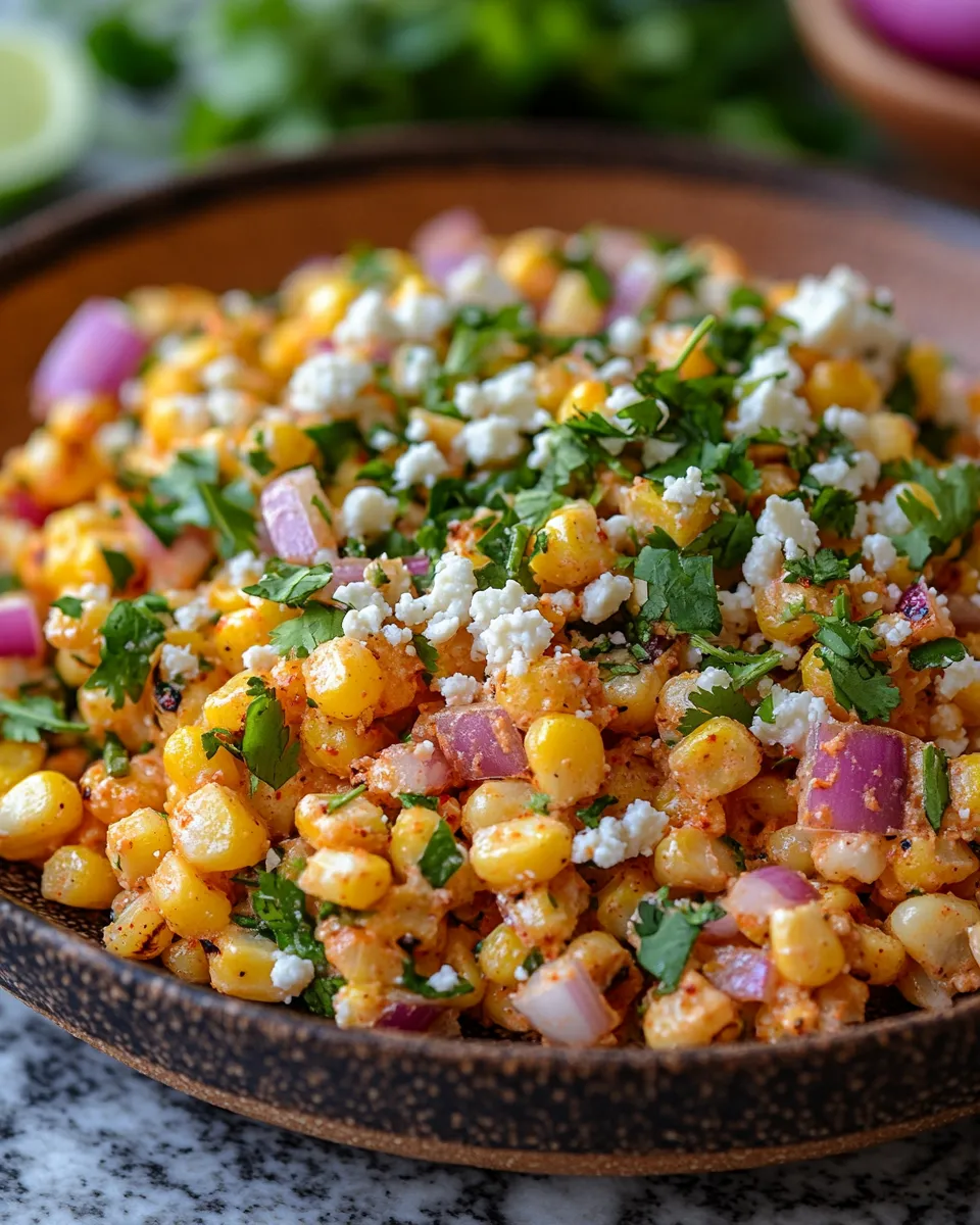 Zesty Mexican Street Corn Salad Flavor Explosion