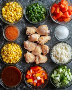 Mouthwatering One Pan Honey BBQ Chicken and Rice Comfort Food Craving 34 0 3 5 1