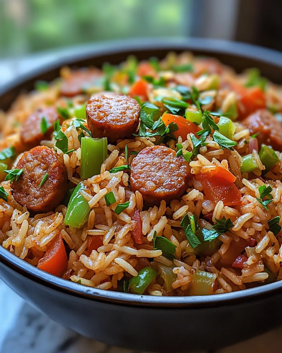 Irresistible Cajun Sausage and Rice Skillet