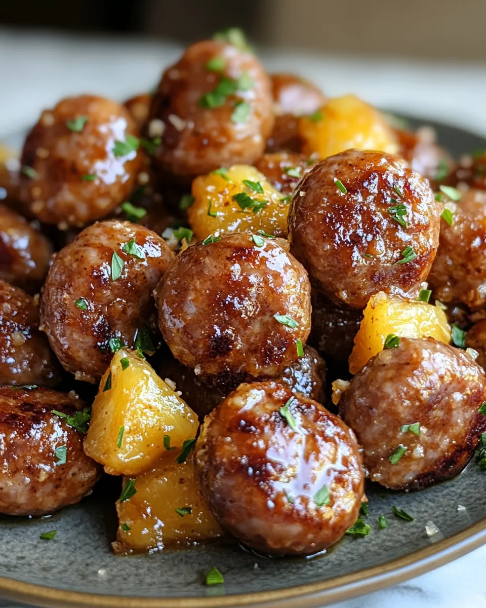 Sticky Pineapple Brown Sugar Mississippi Lil’ Smokies Bites