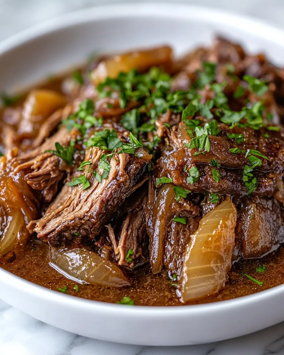Insanely Crock Pot French Onion Pot Roast Hearty Flavor Explosion