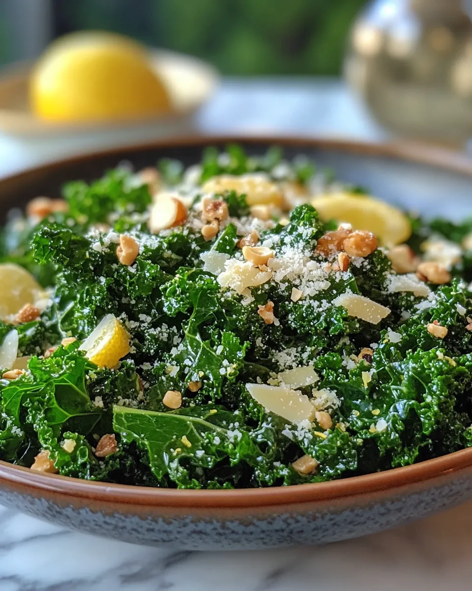 Zesty Lemon Parm Kale Salad Fresh Crunch Bliss