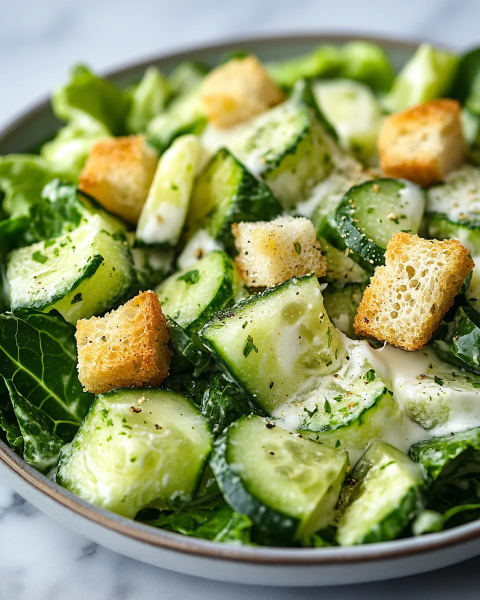 Heavenly Cucumber Caesar Salad – Simple, Clean Taste