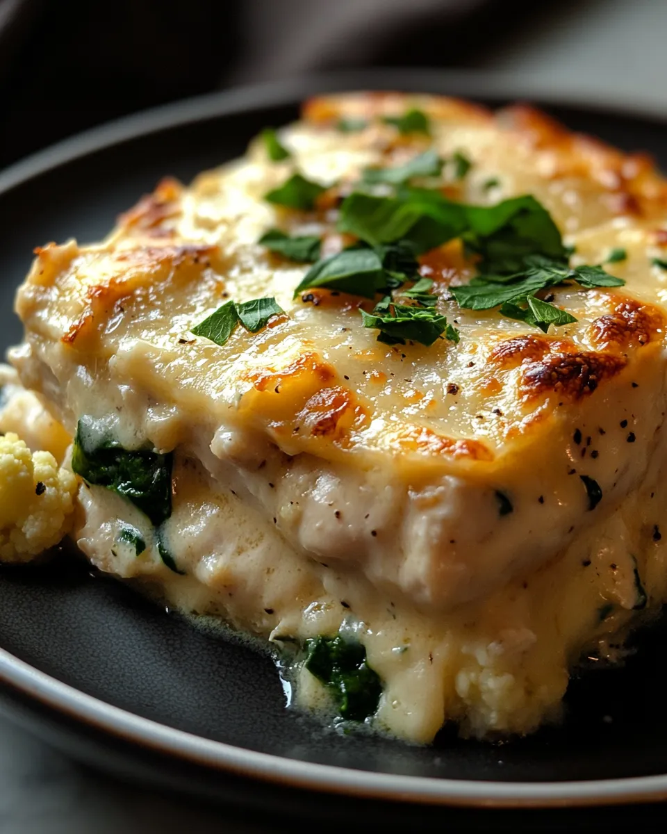 Rich Creamy Low Carb Chicken Casserole