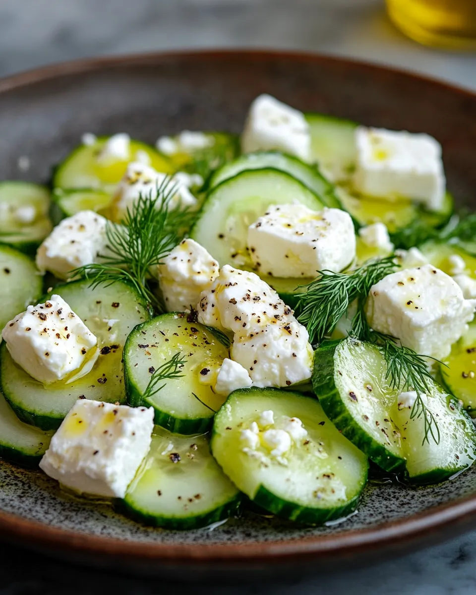 Must Try Salad with Feta, Cucumbers & Dill – Easy Refreshing Bite