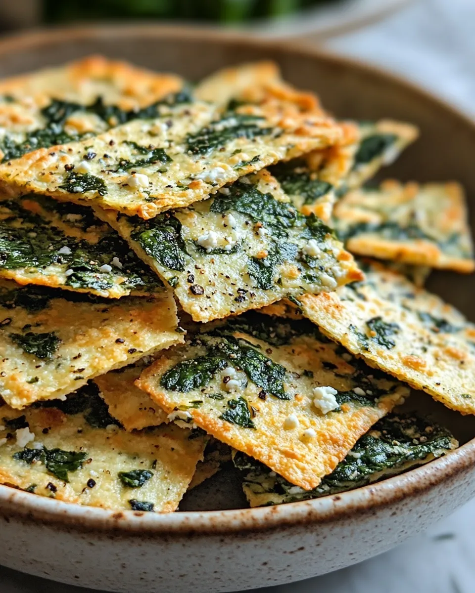 Irresistible Mediterranean Spinach and Feta Cheese Crisps