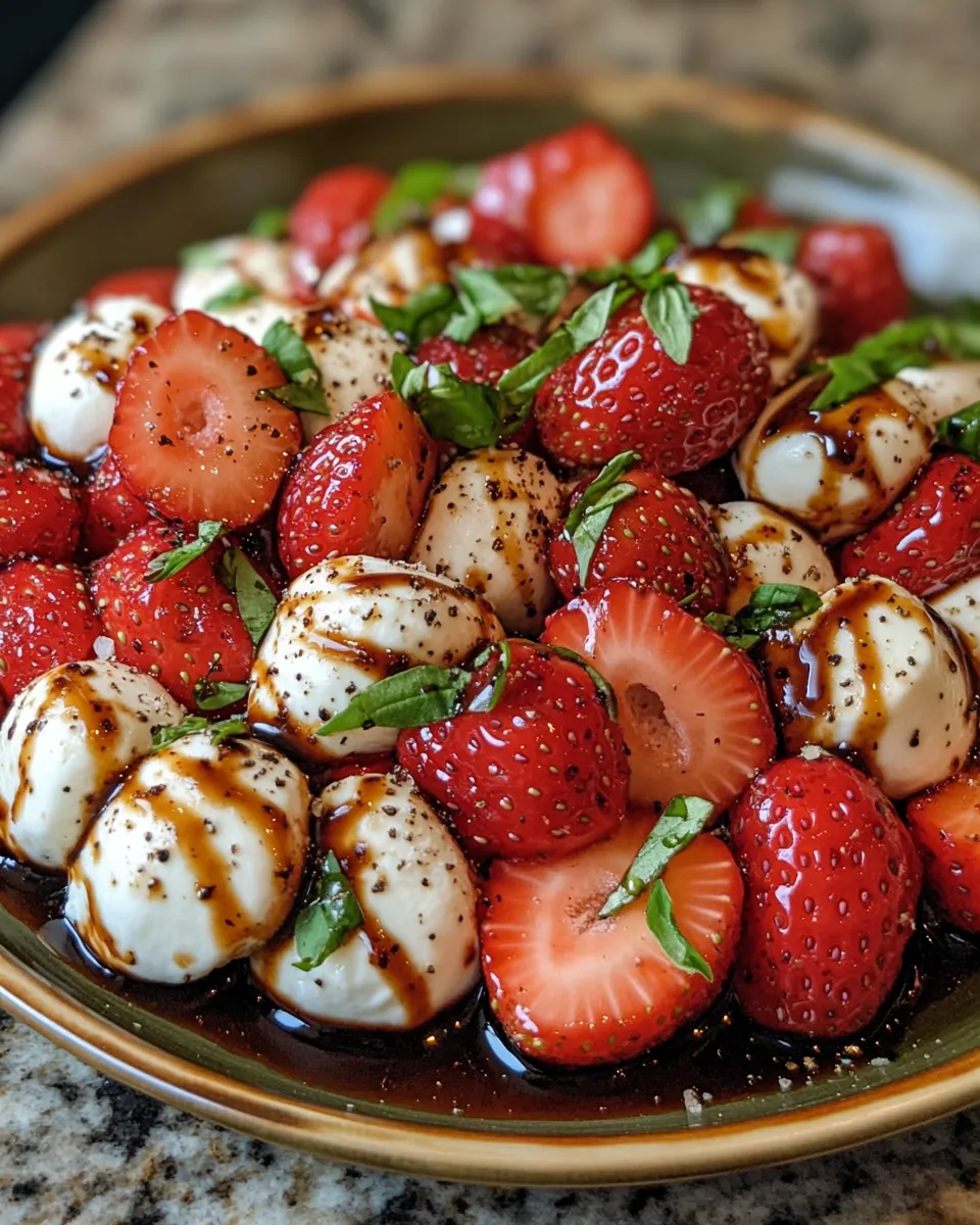 Craveworthy Balsamic Strawberry Caprese Bite Bliss