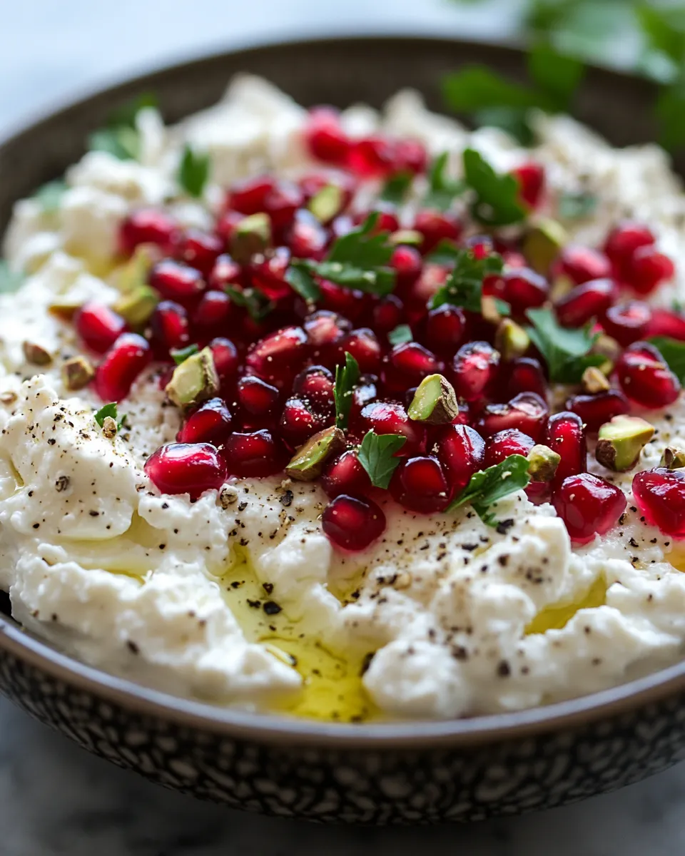 Elegant Pomegranate Pistachio Feta Dip Crowd Pleaser