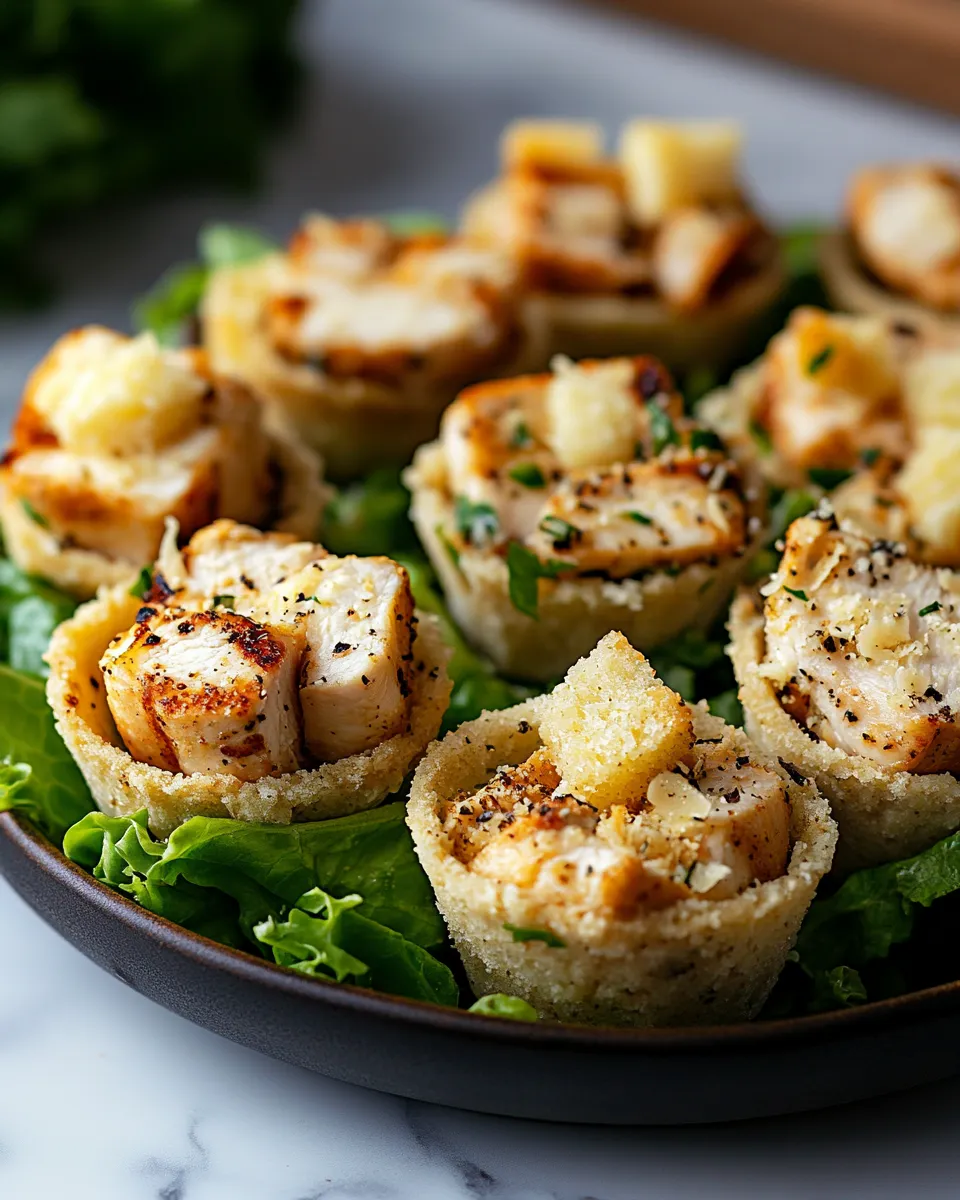 Savory Caesar Salad Parmesan Cups Flavor Bomb