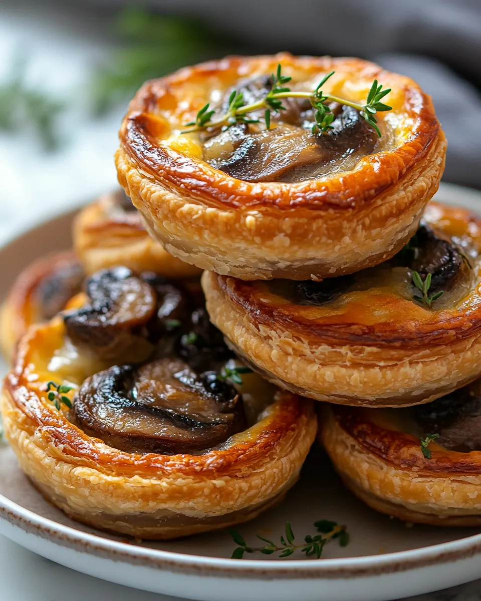 Perfect Mini Mushroom and Gruyère Pot Pies with Thyme