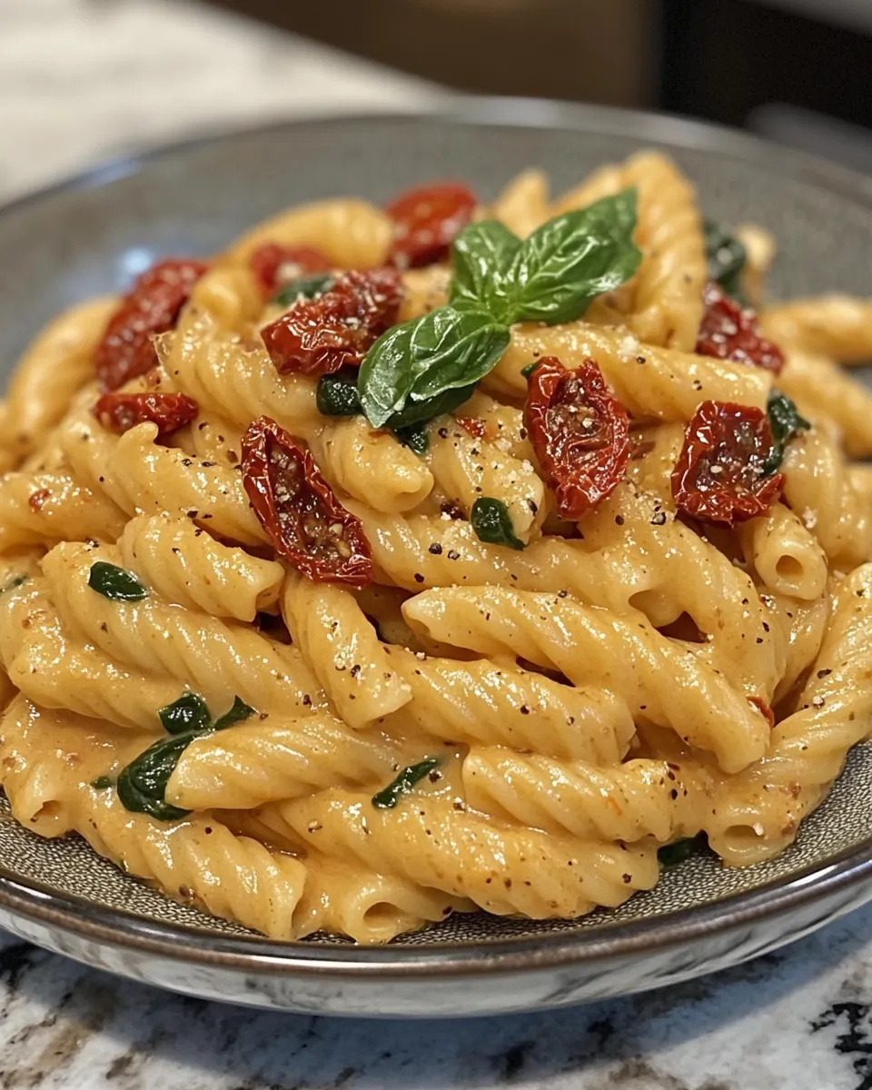 Irresistible Creamy Sun-Dried Tomato Vegan Pasta