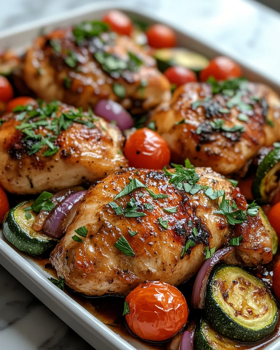 Savory One Pan Balsamic Chicken Simple Delicious Meal