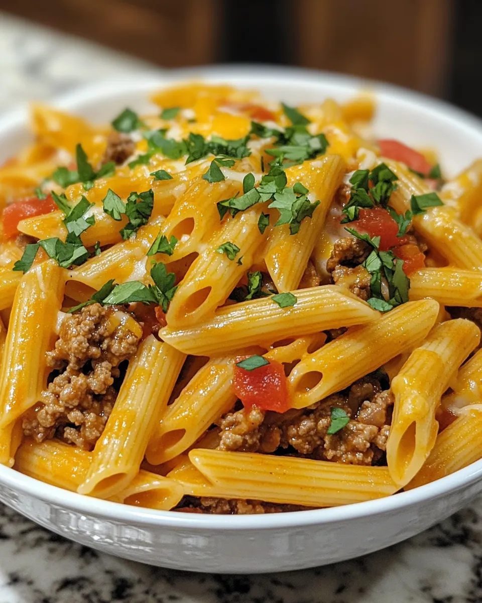 Cheesy Rotel Pasta Fiesta Weeknight Comfort Bowl