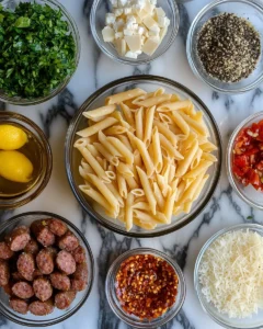 Easy Sticky Honey Garlic Sausage Pasta Skillet 27 0 0 8