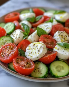 Fresh Cucumber Caprese Salad: The Ultimate Summer Bite 23 0 1 1 3