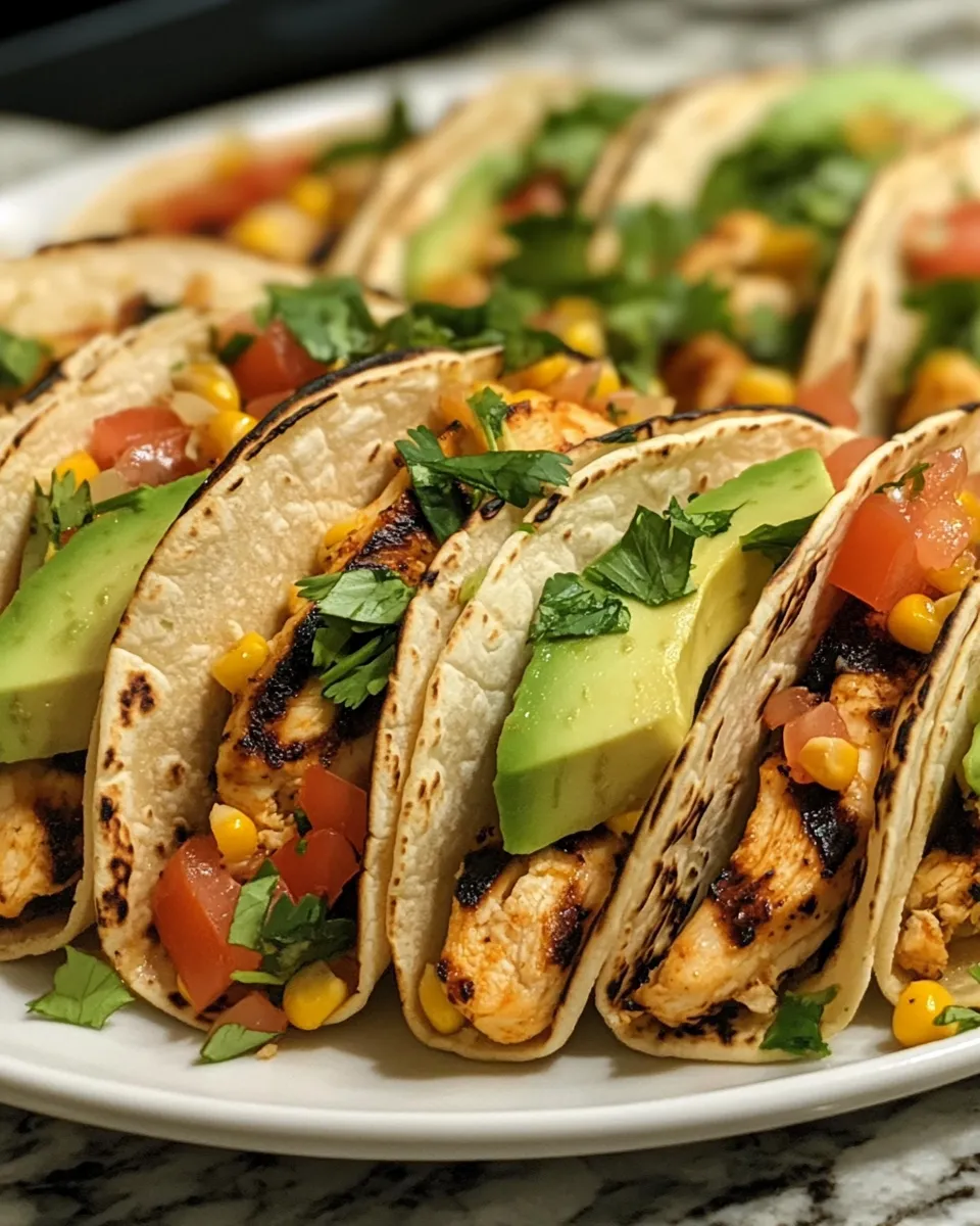 Mouthwatering Healthy Grilled Chicken Street Corn Tacos