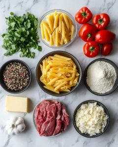 Mouthwatering Philly Cheese Steak Pasta 29 0 2 6