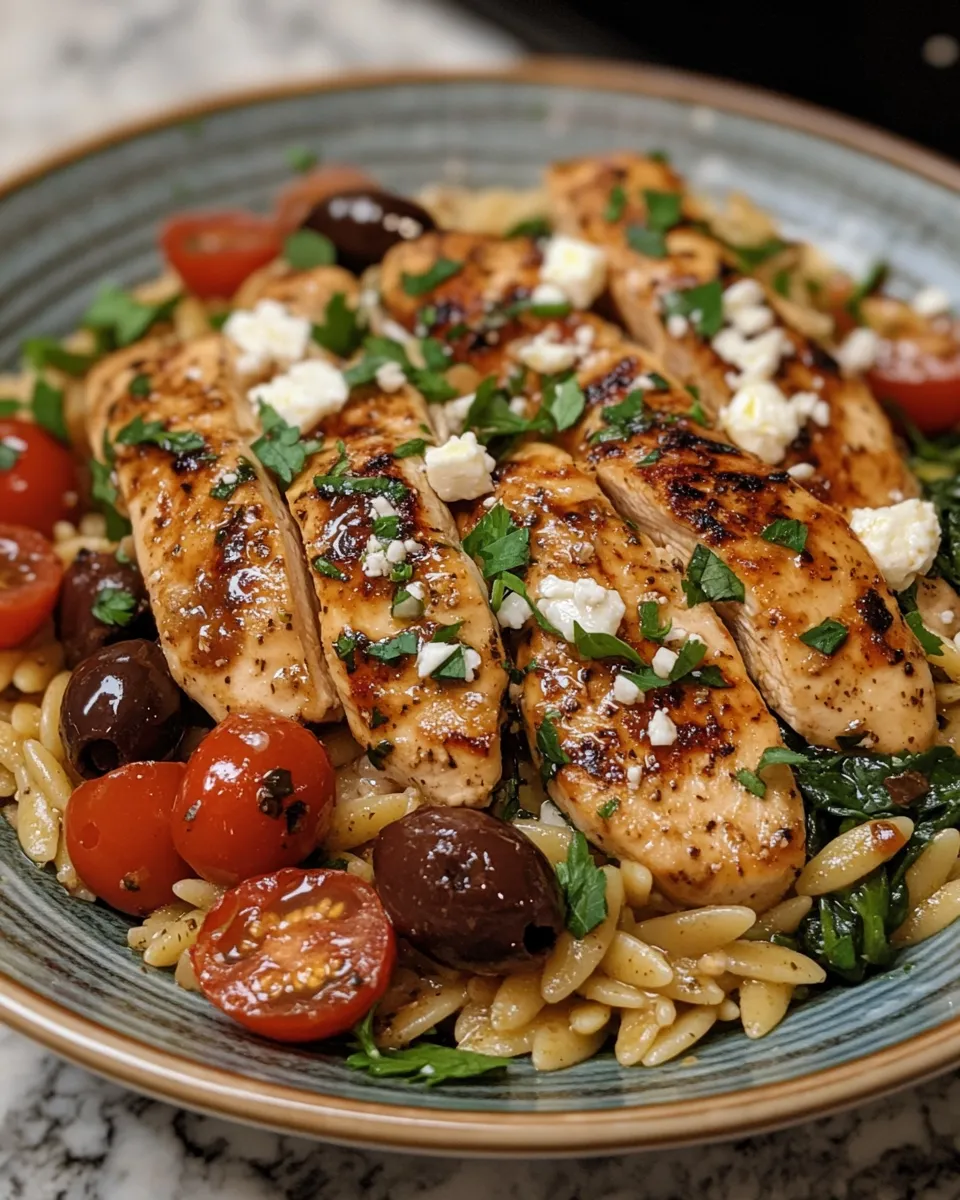Irresistible Mediterranean Chicken Orzo